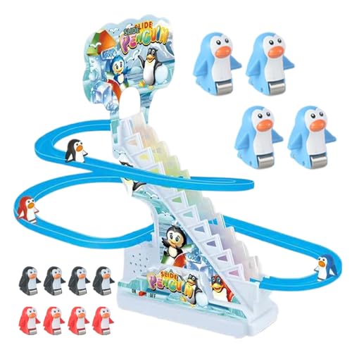 Spielzeug zum Treppensteigen, Pinguinrutsche, niedliches Pinguin-Rennspielzeug, mit Musik und blinkenden LED-Lichtern, lustiges Musikspielzeug auf Achterbahnstrecke für Spielzeug zum Treppensteigen, Pinguinrutsche, niedliches Pinguin-Rennspielzeug, mit Musik und blinkenden LED-Lichtern, lustiges Musikspielzeug auf Achterbahnstrecke für von Generic