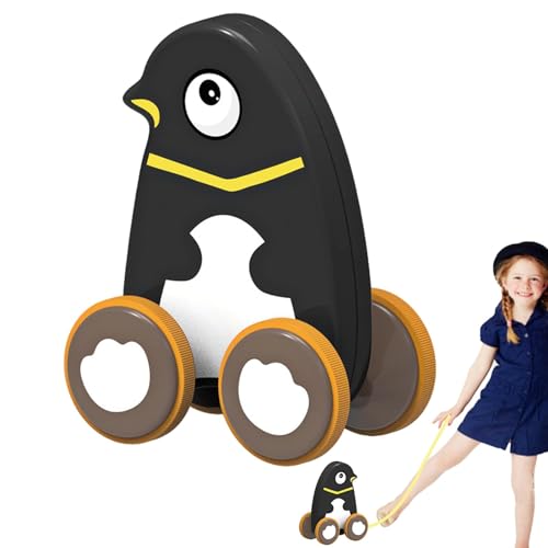 Spielzeug zum Ziehen, Spielzeug zum Schieben – Lustiges und niedliches Seilspielzeug, Pull-and-Pull-Spielzeug, frühkindliches Spielzeug mit Gummirädern, interaktives Ziehspielzeug von Generic
