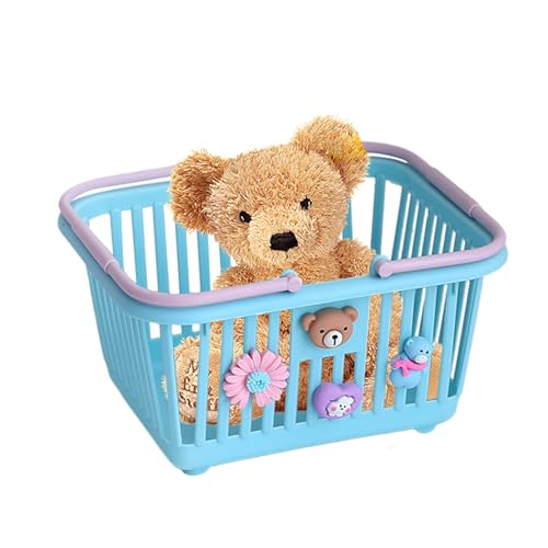 Spielzeugkorb für Kinder, Spielzeugkorb, Spielzeugkorb für Kinder mit Griffen | Organizer für Schreibwaren und Toilettenartikel, falscher Einkaufskorb für Camer Spielzeugkorb für Kinder, Spielzeugkorb, Spielzeugkorb für Kinder mit Griffen | Organizer für Schreibwaren und Toilettenartikel, falscher Einkaufskorb für Camer von Generic