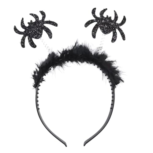 Spinnennetz Stirnband - Halloween-Stirnbänder für Frauen - Halloween Stirnbänder Spinne, Geisterkostüm Mädchen, großes elastisches Halloween-Kostümzubehör für Mottopartys von Generic