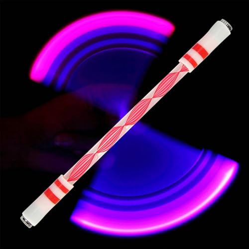 Spinner-Stift, Fidget Stifte für Jugendliche | Spielzeug Fidget Pen mit LED-Licht | Acryl-Stift mit Fingerspitze, bruchsicheres kreatives Spielzeug für Erwachsene, Mädchen, von Generic