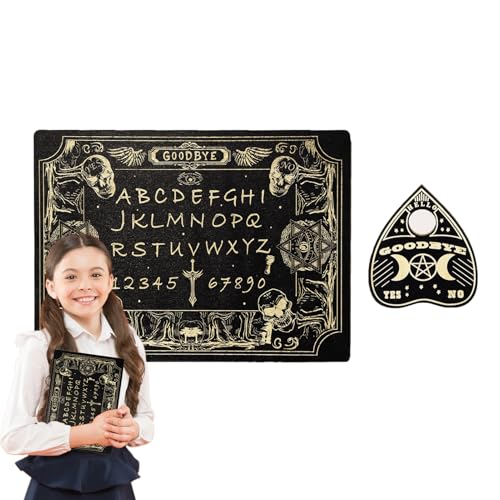 Spirit Talking Board - Miniatur-Wahrsagetafel aus Holz - Metaphysische Wahrsagungswerkzeuge mit Planchette Wünschelruten, Heimdekoration für Männer & Frauen von Generic