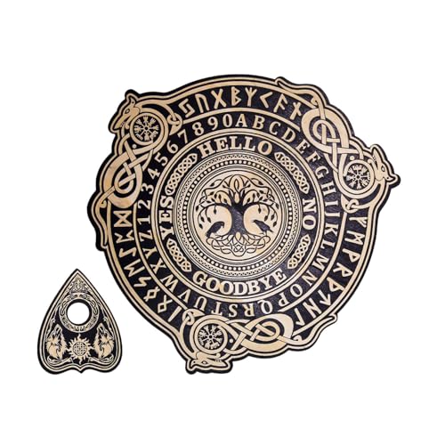 Spirit Talking Board - Mystery Entertainment Aid Tabletop Propop, Wooden Conversation Board, Tree 0f Life, Eagle, Skull Horoskop-Board, geeignet für Party und Dekoration Spirit Talking Board - Mystery Entertainment Aid Tabletop Propop, Wooden Conversation Board, Tree 0f Life, Eagle, Skull Horoskop-Board, geeignet für Party und Dekoration von Generic