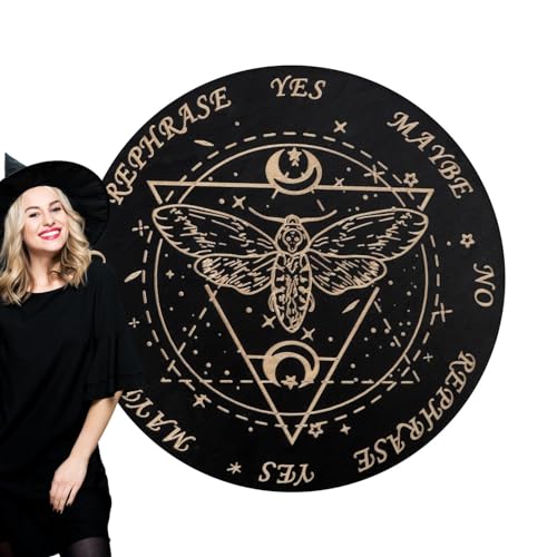 Spirituosenbrett für Anfänger, einfach zu bedienen, mit Alphabet, Werkzeug aus Holz für Entscheidungen, Pendelbrett für Wahrsagenspiel, ideal für Spirituosenbrett für Anfänger, einfach zu bedienen, mit Alphabet, Werkzeug aus Holz für Entscheidungen, Pendelbrett für Wahrsagenspiel, ideal für von Generic