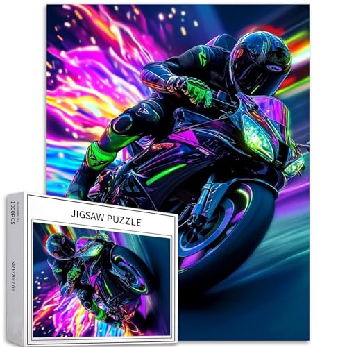 Sport-Motorrad-Puzzles für Erwachsene, Motorrad-Show-Puzzle, anspruchsvolle Familienaktivitäten, bunt, DIY, Bastelpuzzle für Heimdekoration, Geschenke, 68 x 50 cm Sport-Motorrad-Puzzles für Erwachsene, Motorrad-Show-Puzzle, anspruchsvolle Familienaktivitäten, bunt, DIY, Bastelpuzzle für Heimdekoration, Geschenke, 68 x 50 cm von Generic