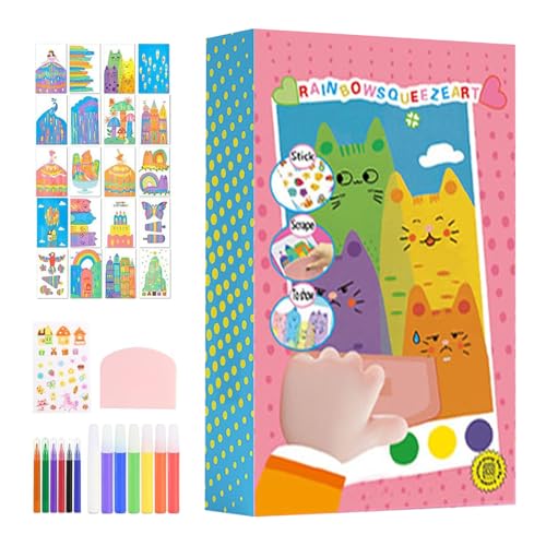 Squeegee Art Kids Paint Kit, farbenfrohe Bildungskinder Malerei Set, Zeichnen von Kits, Partybevorzugtpackungen für Kinder, Reisen, Familie, Freunde, Heimparty Squeegee Art Kids Paint Kit, farbenfrohe Bildungskinder Malerei Set, Zeichnen von Kits, Partybevorzugtpackungen für Kinder, Reisen, Familie, Freunde, Heimparty von Generic