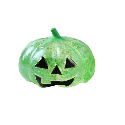 Squeeze Spielzeug KürbisSpielzeug, Anti Stress Spielzeug,Squeeze Toy,Halloween Spielzeugs Geschenke für Erwachsene und Kinder (Green, 8cm) von Generic