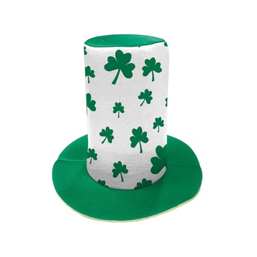 St Patricks Day Shamrock Hut, St Patricks Day Top Hut | Irish Top Hat Shamrock Leprechaun Kopfwear,St Patricks Tagezubehör, Baum Topper Foto-Props für Erwachsene Jugendliche, Partygäste von Generic