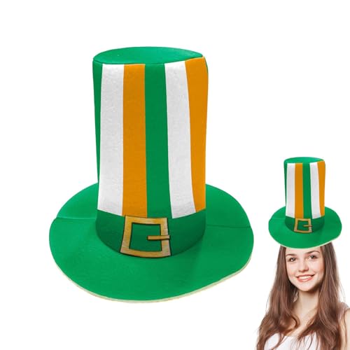 St Patricks Party Hut, St Patricks Day Green Hat - Irish Top Hat Shamrock Leprechaun Kopfwear | St Patricks Tagezubehör, Baum Topper Foto-Props für Erwachsene Jugendliche, Partygäste von Generic