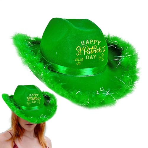 St. Patrick's Day Hut, St. Patrick's Day Hüte für Damen, Irish Day Festival Caps – St. Patrick's Day Feste Cowgirl Hüte Uni Shamrock bequem für Halloween Irish Festival St. Patrick's Day Hut, St. Patrick's Day Hüte für Damen, Irish Day Festival Caps – St. Patrick's Day Feste Cowgirl Hüte Uni Shamrock bequem für Halloween Irish Festival von Generic