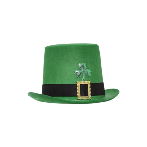St. Patrick's Day Irish Party Hut Blatt Zylinder für Feiern und Aufführungen Pelzmütze Polizei Mütze von Generic
