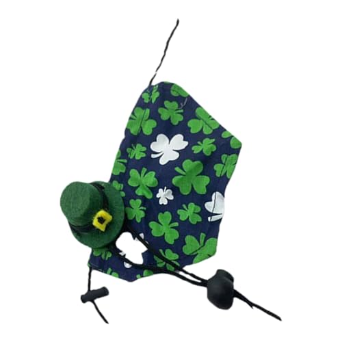 St. Patricks Day Eidechsenkostüm – Haustier Umhang Hut, Kleeblatt Muster Lustiges | Cosplay-Kostüm Für Reptilien, Gecko, , Kleine Haustiere, Irish Festival Outfit Irischer Festivalanzug von Generic