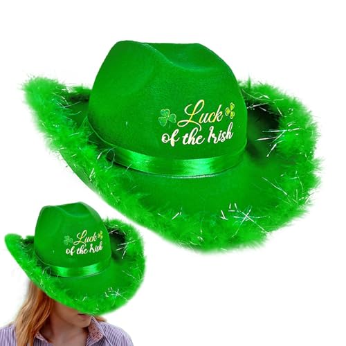 St. Patricks Day Hüte für Frauen, St. Patrick's Day Hut für Männer | Glückliche Cowboy-Kappen | St. Patrick's Day Shamrock Cowgirl Caps für Männer Frauen Kostüm Parade Events St. Patricks Day Hüte für Frauen, St. Patrick's Day Hut für Männer | Glückliche Cowboy-Kappen | St. Patrick's Day Shamrock Cowgirl Caps für Männer Frauen Kostüm Parade Events von Generic