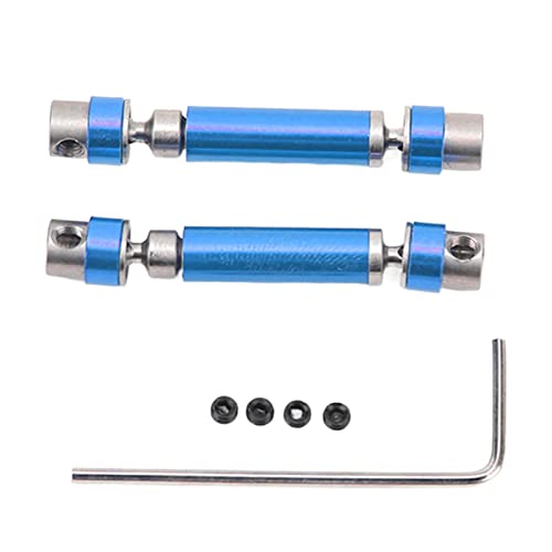 Stabile Aluminiumlegierung Vordere Heckmitte -Antriebswelle für RC -Autos | Hohe Leistung, Rostsichere Getriebewelle | Passt FMS 1/24 FCX24, Rot (Blue) von Generic