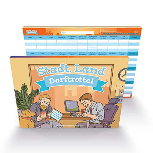 Stadt Land DORFTROTTEL – Die Stadt Land Fluss STADTVERSION | Wer Will Schon Dorftrottel Sein? | 100 Spielseiten | Geschenk & Partyspiel von DORFKINDERMOMENTE