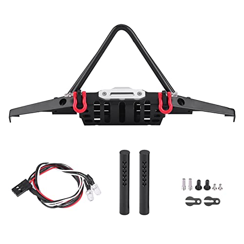 Stahlvordere Stoßfänger mit LED -Leuchten, Tolle Schweißnähte, Einfache Installations -RC -Automodell -Upgrade für Axial SCX10 90046 Crawler Stahlvordere Stoßfänger mit LED -Leuchten, Tolle Schweißnähte, Einfache Installations -RC -Automodell -Upgrade für Axial SCX10 90046 Crawler von Generic