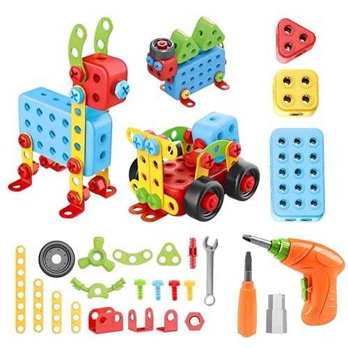 Stamm Bausteine Spielzeugset - Muttern and Bolts Construction Kit | Bildungsspielzeug für Bildungstechnik für Kinder, kreative praktische Lernaktivitäten, interaktives Bauenspiel für Kleinkinder und Stamm Bausteine Spielzeugset - Muttern and Bolts Construction Kit | Bildungsspielzeug für Bildungstechnik für Kinder, kreative praktische Lernaktivitäten, interaktives Bauenspiel für Kleinkinder und von Generic