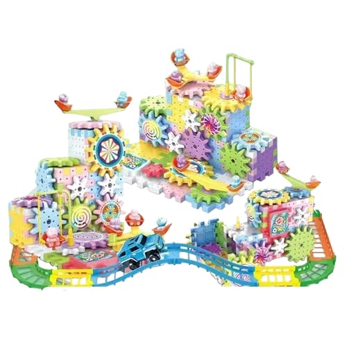 Stammgetriebe Block Kit - Elektrische rotierende Bauspielzeug | Kreatives Bildungsset für Kinder im Alter von 3+, Fun Gear-Mechanismusblöcke für praktisches Lernen von Generic