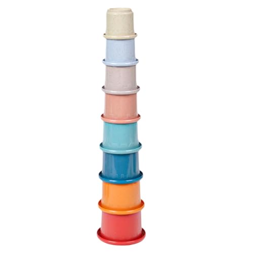 Stapelbare Becher mit Kaninchen - Buntes Stapelspielzeug für Kinder, Lernstapler | Hasentassen für die Kleinen, Stapelturm für Hasen, lustig g von Generic