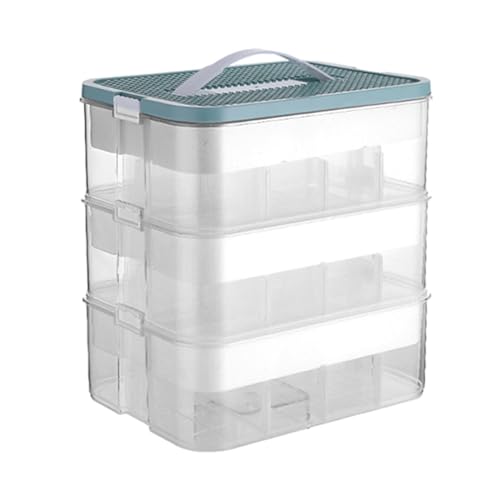 Stapelbare Belag-Aufbewahrungsbox, Belagbehälter mit Trennflächen und Griff, staubdicht Stapelorganizer, Aufbewahrungsbox für Bauziegel, Haus von Generic