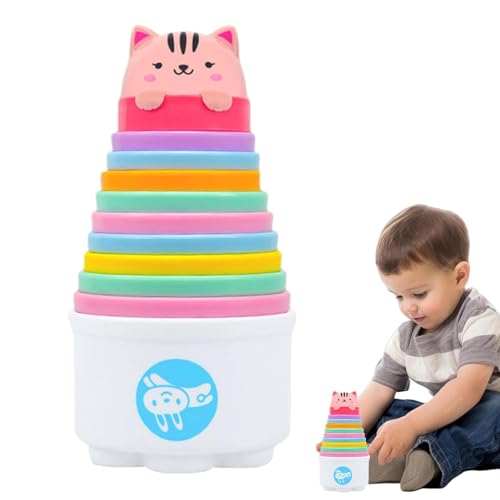 Stapelbares Musikspielzeug, stapelbare Spielbecher, Musikspielzeug mit Regenbogenstapeln, tragbares Spielzeug für Kinder, Cartoon, niedliches Lernspielzeug für zu Hause Stapelbares Musikspielzeug, stapelbare Spielbecher, Musikspielzeug mit Regenbogenstapeln, tragbares Spielzeug für Kinder, Cartoon, niedliches Lernspielzeug für zu Hause von Generic