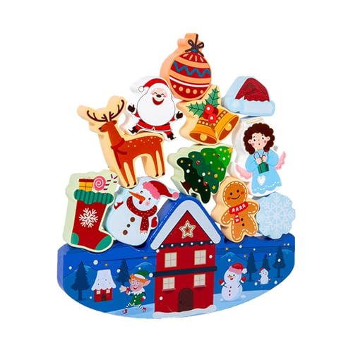 Stapelbares Spielzeug aus Holz für Kinder, Spielzeug zum Ausgleich von Weihnachtsbausteinen, kreative Bausteine für Zuhause, Outdoor, Schule Stapelbares Spielzeug aus Holz für Kinder, Spielzeug zum Ausgleich von Weihnachtsbausteinen, kreative Bausteine für Zuhause, Outdoor, Schule von Generic