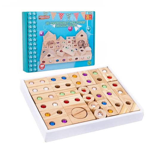 Stapelbares Spielzeug aus Iris- , Blockier-Set für Kinder, Iris-Bau-Spielzeug, Acryl-Bausteine, sensorisches Spielzeug von edu von Generic