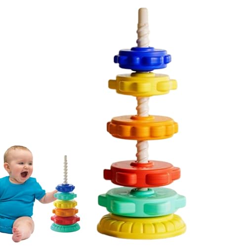 Stapelbares und rotierendes Spielzeug, Regenbogen-Stapelspielzeug - Regenbogen-Stapelspielzeug, stapelbares Lernspielzeug | Lustiges und immersives Gehirnentwicklungsspielzeug p von Generic