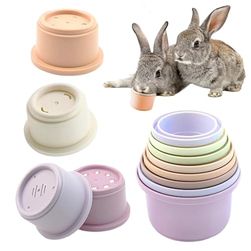 Stapelbecher für Kaninchen - Spielzeug stapelbecher, Stapelturm mit 8 bechers | Kaninchen Stapelbecher Spielzeug Häschen Nistspielzeug Stapelbar Kaninchenfutter Spielzeug für Kleintiere Hasen Stapelbecher für Kaninchen - Spielzeug stapelbecher, Stapelturm mit 8 bechers | Kaninchen Stapelbecher Spielzeug Häschen Nistspielzeug Stapelbar Kaninchenfutter Spielzeug für Kleintiere Hasen von Generic