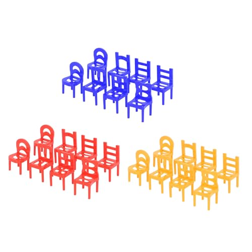 Stapelstühle-Spiel, Stapel-Balancierstuhl, 24-teilige Stühle, Miniaturstühle, Sicher für Familieninteraktion für Zuhause von Generic