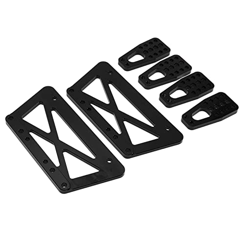 Starkes Aluminium -Legierungs -Chassis Hubplatten Set Kit für Axiales Scx10 Klettern, Einfache Installation für die Fahrgestellhöhe, Ideal für Axiale Scx10 1/10 RC Modellauto (Black) von Generic