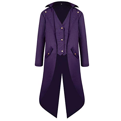 Steampunk Frack Herren,Gothic KostüM Herren Piraten Mantel Viktorianisches KostüM Herren Mittelalter Mantel Piratenmantel Fasching KostüM Bestickt Smoking Uniform Karneval Cosplay KostüM Steampunk Frack Herren,Gothic KostüM Herren Piraten Mantel Viktorianisches KostüM Herren Mittelalter Mantel Piratenmantel Fasching KostüM Bestickt Smoking Uniform Karneval Cosplay KostüM von Generic