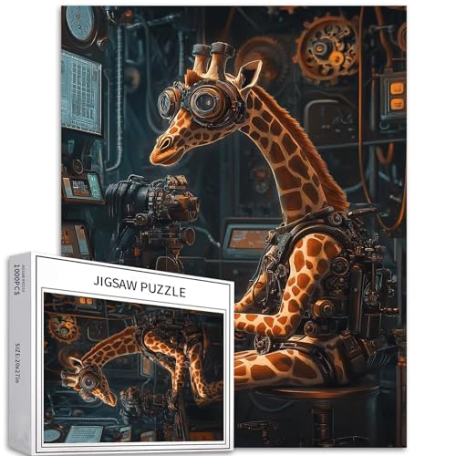 Steampunk Giraffe 1000 Teile Puzzle für Erwachsene, Ingenieur-Szene, Kunst-Puzzle, herausfordernde Familienaktivitäten, buntes DIY-Bastelpuzzle für Heimdekoration, Geschenke, 70 × 50 cm Steampunk Giraffe 1000 Teile Puzzle für Erwachsene, Ingenieur-Szene, Kunst-Puzzle, herausfordernde Familienaktivitäten, buntes DIY-Bastelpuzzle für Heimdekoration, Geschenke, 70 × 50 cm von Generic