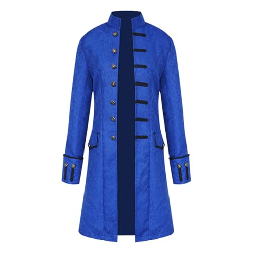 Steampunk Herren Jacke - Klassisch Gothic Mantel Herren Lang Rot Mittelalter Mantel mit Knöpft Retro Viktorianische Hof Gehrock Elegant Theater Vampir Kleidung Cosplay Halloween Kostüm Steampunk Herren Jacke - Klassisch Gothic Mantel Herren Lang Rot Mittelalter Mantel mit Knöpft Retro Viktorianische Hof Gehrock Elegant Theater Vampir Kleidung Cosplay Halloween Kostüm von Generic