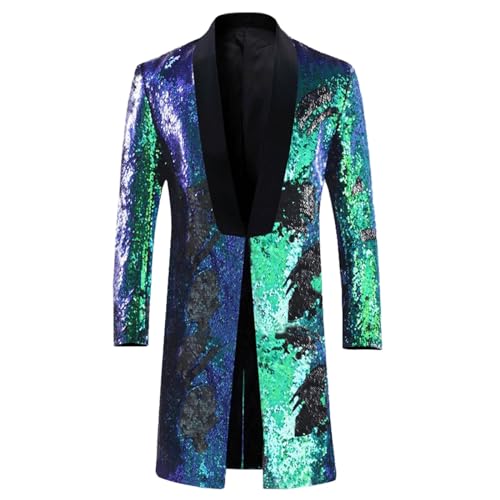 Steampunk Herren Jacke Pailletten - Gothic Mantel Herren Lang Schwarz Loose Mittelalter Glitzerjacke Viktorianische Hof Gehrock Retro Mittelalter Uniform Elegant Vampir Kleidung Karneval Halloween Steampunk Herren Jacke Pailletten - Gothic Mantel Herren Lang Schwarz Loose Mittelalter Glitzerjacke Viktorianische Hof Gehrock Retro Mittelalter Uniform Elegant Vampir Kleidung Karneval Halloween von Generic