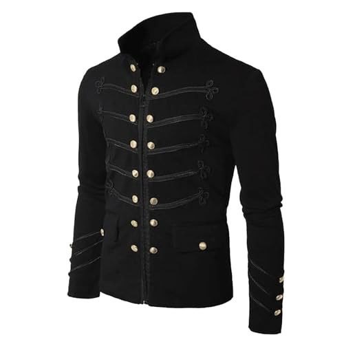 Steampunk Herren Kostüm, Karneval Kostüm Herren Gothic-Jacke Für Herren, Smoking Viktorianischen Retro Mittellang Mantel Punk Jacke Fasching Karneval Cosplay Kostüm Smoking Jacke Uniform Schwarz Steampunk Herren Kostüm, Karneval Kostüm Herren Gothic-Jacke Für Herren, Smoking Viktorianischen Retro Mittellang Mantel Punk Jacke Fasching Karneval Cosplay Kostüm Smoking Jacke Uniform Schwarz von Generic