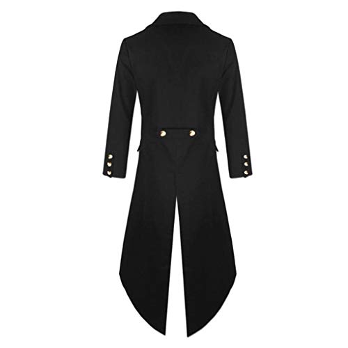 Steampunk Herren Kostüm - Gothic Frack Herren Lang Klassisch Schwarz Mittelalter Mantel mit Knöpft Retro Viktorianische Hof Gehrock Elegant Tuxedo Anzugweste Theater Vampir Kleidung Halloween Kostüm Steampunk Herren Kostüm - Gothic Frack Herren Lang Klassisch Schwarz Mittelalter Mantel mit Knöpft Retro Viktorianische Hof Gehrock Elegant Tuxedo Anzugweste Theater Vampir Kleidung Halloween Kostüm von Generic