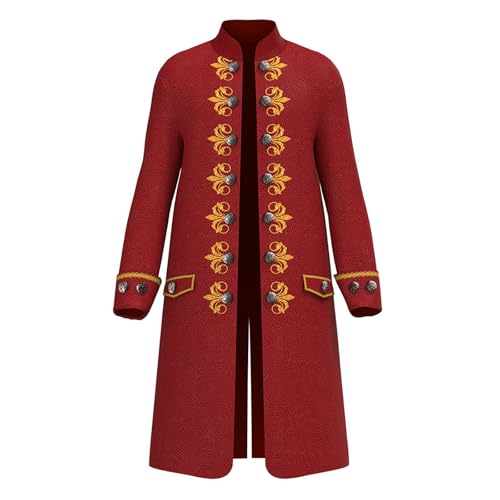 Steampunk Herren Mantel Große Größen Gothic Jacke Herren Midi Trendy Mittelalterliches Frack Jacquard Viktorianischen Palast Gehrock Frack Theater Königlicher Kleidung Cosplay Halloween Outfit Steampunk Herren Mantel Große Größen Gothic Jacke Herren Midi Trendy Mittelalterliches Frack Jacquard Viktorianischen Palast Gehrock Frack Theater Königlicher Kleidung Cosplay Halloween Outfit von Generic