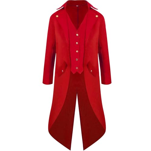 Steampunk Herren Tuxedo - Gothic Frack Herren Lang Klassiker Schwarz Mantel Viktorianische Hof Gehrock Retro Mittelalter Elegant Jacke Theater Performance-Kleidung Cosplay Halloween Kostüm Steampunk Herren Tuxedo - Gothic Frack Herren Lang Klassiker Schwarz Mantel Viktorianische Hof Gehrock Retro Mittelalter Elegant Jacke Theater Performance-Kleidung Cosplay Halloween Kostüm von Generic