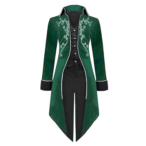 Steampunk Kostüm Herren, Smoking Vintage Viktorianischen Gothic Frack Viking Renaissance Mittelalter Renaissance Steampunk Jacke Gothic Herren, Halloween Fashing Smoking Kostüm Steampunk Kostüm Herren, Smoking Vintage Viktorianischen Gothic Frack Viking Renaissance Mittelalter Renaissance Steampunk Jacke Gothic Herren, Halloween Fashing Smoking Kostüm von Generic