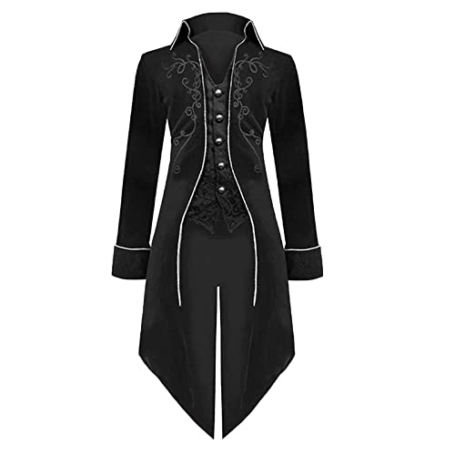 Steampunk Mantel Herren - Gothic Frack Herren Lang Klassiker Grün Jacke Viktorianische Hof Gehrock Retro Mittelalter Elegant Anzugweste Theater Performance-Kleidung Cosplay Halloween Kostüm Steampunk Mantel Herren - Gothic Frack Herren Lang Klassiker Grün Jacke Viktorianische Hof Gehrock Retro Mittelalter Elegant Anzugweste Theater Performance-Kleidung Cosplay Halloween Kostüm von Generic