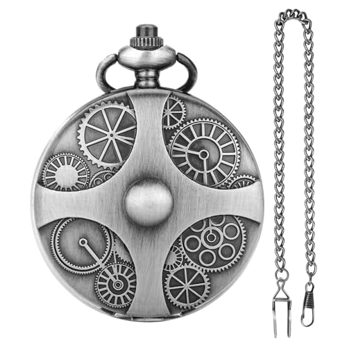 Steampunk-Metallwürfel, Taschenuhr-Würfelset – Würfelset Steampunk-Taschenuhr-Muschelgehäuse, Vintage-Steampunk-Taschenuhr-Würfelset Polyedrisches Würfelset Aus Metall Steampunk-Würfelset Verstellbare von Generic