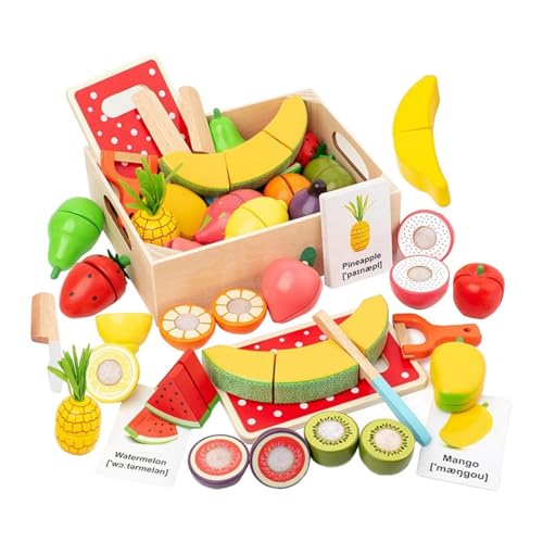 Stellen Sie Sich vor, Lebensmittelspielzeug zu schneiden | Buntes Spielküchen-Essensspielzeug | -Lernspielzeug Lernkarteikarten-Set, Spielküchenzubehör für Zuhause, Schule, Reisen Stellen Sie Sich vor, Lebensmittelspielzeug zu schneiden | Buntes Spielküchen-Essensspielzeug | -Lernspielzeug Lernkarteikarten-Set, Spielküchenzubehör für Zuhause, Schule, Reisen von Generic