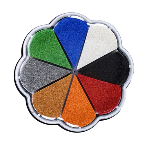 Stempelkissen, waschbare Stempelkissen, 8 Farben, Blumenform, Kinder-Stempelkissen, Regenbogen-Stempelkissen, Stempeltinte für Freunde und Familie, Jungen und Mädchen Stempelkissen, waschbare Stempelkissen, 8 Farben, Blumenform, Kinder-Stempelkissen, Regenbogen-Stempelkissen, Stempeltinte für Freunde und Familie, Jungen und Mädchen von Generic