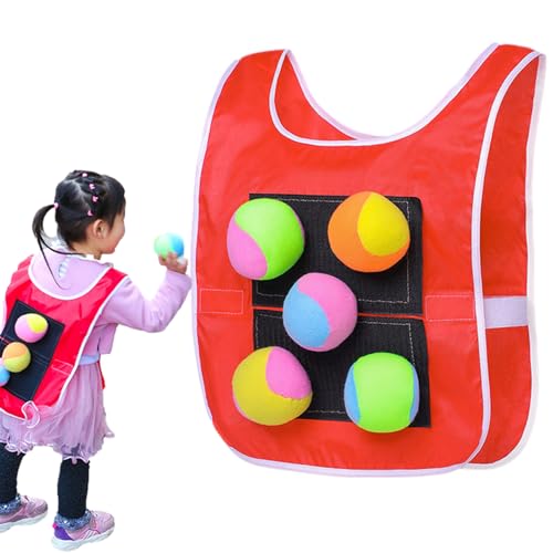 Stick Ball Vest – Westenset, Target Trowe Throw | Interaktives Dodgeball-Spiel, Ballspiele, Target-Starter-Spiele, Playground-Spielzeug für Spaß Stick Ball Vest – Westenset, Target Trowe Throw | Interaktives Dodgeball-Spiel, Ballspiele, Target-Starter-Spiele, Playground-Spielzeug für Spaß von Generic