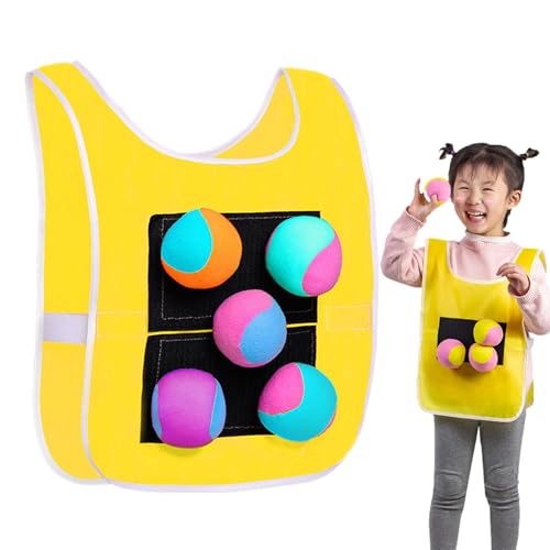 Stick Ball Vest – Westenset, Target Trowe Throw | Interaktives Dodgeball-Spiel, Ballspiele, Target-Starter-Spiele, Playground-Spielzeug für Spaß von Generic