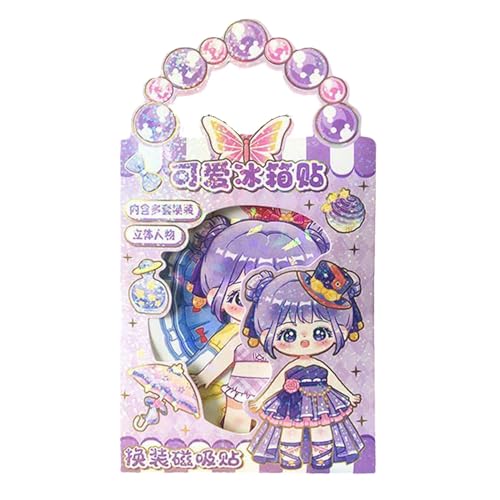 Sticker-Anziehbücher, Stickerbuch-Set für Mädchen - Prinzessin Wiederverwendbare Aktivitätsbuch Mode-Anziehaufkleber | Themen-Stickerbuch mit Mehreren Outfits, wasserfester Stickerblock für Mädchen von Generic