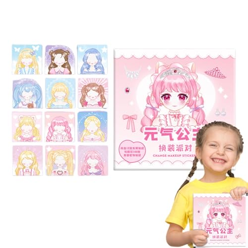 Stickerbuch für Make-up-Show, schöne Prinzessinnen-Aufkleber, Prinzessinnen-Make-up für Notizbücher und Tagebücher für Zuhause und Kindergarten Stickerbuch für Make-up-Show, schöne Prinzessinnen-Aufkleber, Prinzessinnen-Make-up für Notizbücher und Tagebücher für Zuhause und Kindergarten von Generic