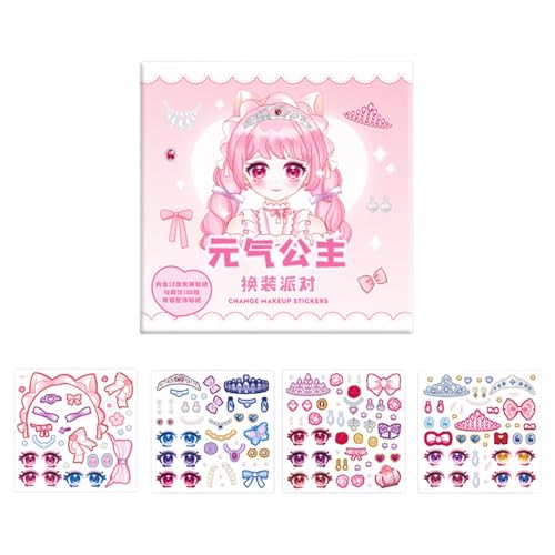 Stickerbuch für Make-up-Shows, schönes Spielzeug mit Prinzessinnen-Aufklebern, handgefertigtes Prinzessinnen-Make-up-Spielzeug, Zubehör für Notizbücher und Kindertagebuch Stickerbuch für Make-up-Shows, schönes Spielzeug mit Prinzessinnen-Aufklebern, handgefertigtes Prinzessinnen-Make-up-Spielzeug, Zubehör für Notizbücher und Kindertagebuch von Generic
