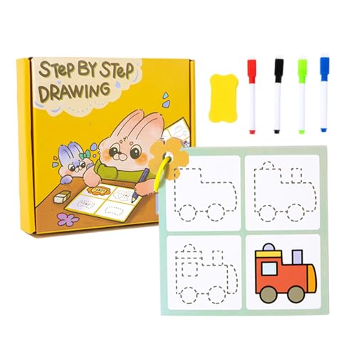 Stift-Kontrollbuch für Kinder von 3 bis 5 Jahren, Reinigen Sie Arbeitsbücher im Vorschulalter – Einfaches Zeichnen von Trockenlöschaktivitäten – Übungskarte zum Zeichnen der Neuheit Stift-Kontrollbuch für Kinder von 3 bis 5 Jahren, Reinigen Sie Arbeitsbücher im Vorschulalter – Einfaches Zeichnen von Trockenlöschaktivitäten – Übungskarte zum Zeichnen der Neuheit von Generic